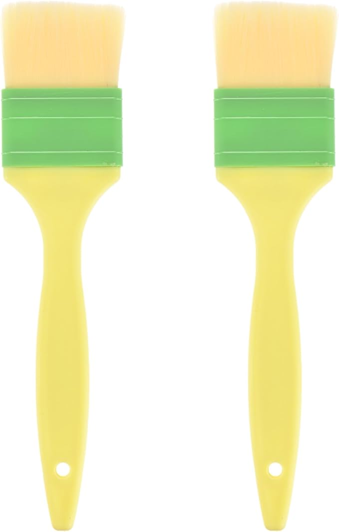 2-Pack Pastry Brush, Soft Basting Baking BBQ Oil Brush for Cooking/Barbecue/Kitchen [2"]