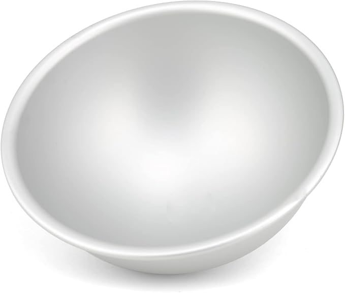 Pack of 2, 6 Inch Dome Hemisphere Cake Pan, DIY 3D Football Soccer Shaped Birthday Nonstick Cake Mould, Aluminum