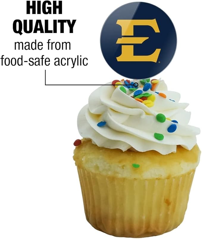 ETSU Primary Logo Cupcake Picks Toppers Decoration Set of 6