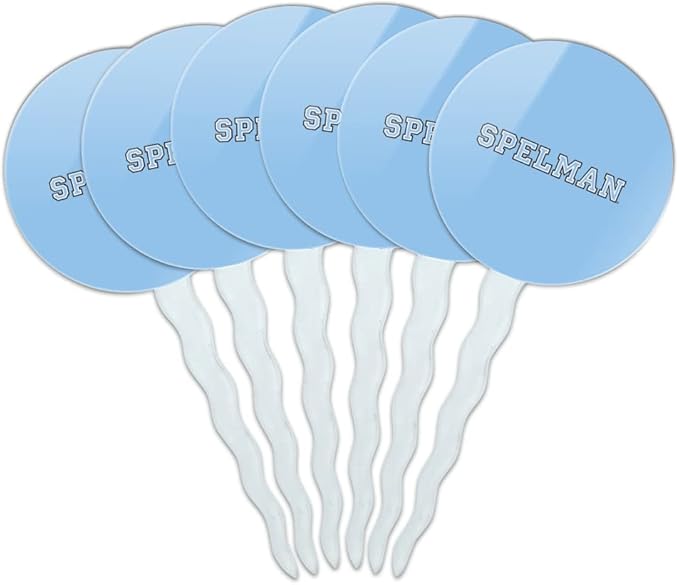 Spelman College Primary Logo Cupcake Picks Toppers Decoration Set of 6