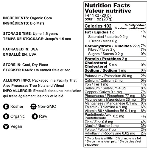 Food to Live Organic Yellow Polenta, 12 Ounces - Non-GMO Yellow Corn Grits, Ground Cornmeal, Quick Cooking, Vegan, Kosher, Bulk, For Hot Cereal and Porridge. Low Sodium, Milled Maize, Corn Meal