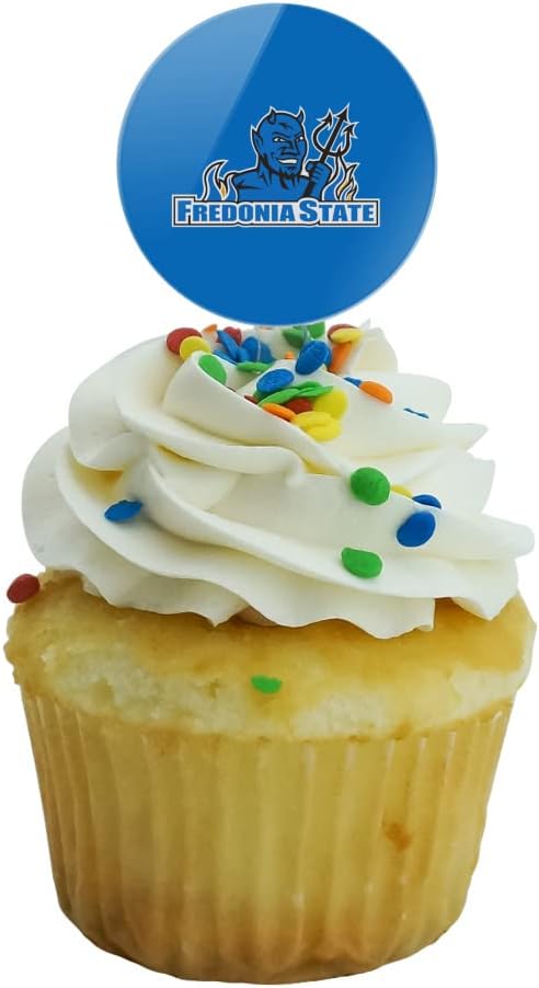 Fredonia State University Primary Logo Cupcake Picks Toppers Decoration Set of 6