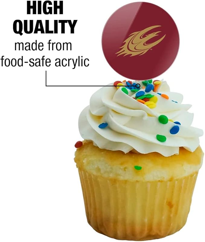 Elon University Primary Logo Cupcake Picks Toppers Decoration Set of 6