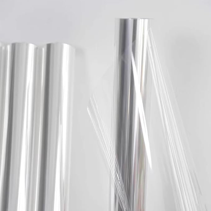 PerkHomy Folded Clear Cellophane Wrap Roll 35" x 70' 3 Mil Thick Cellophane For Gift Basket Treats Goodie Wrapping Craft Flower Bouquet Plastic (35" fold into 17.5")