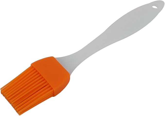 uxcell Silicone Head Kitchen Heat Resistant Baking Basting Cooking Pastry Brush Orange