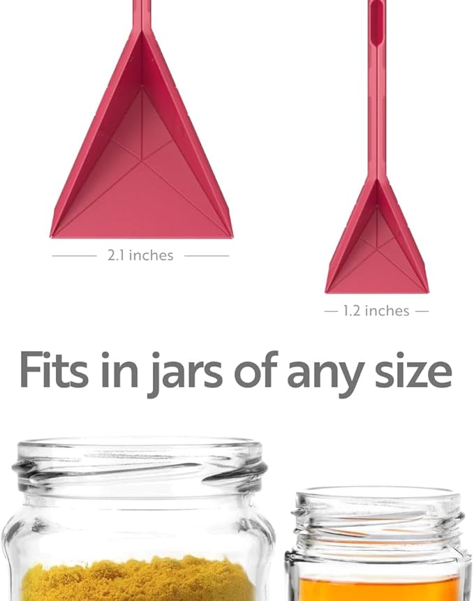 POLYGONS FLAT 3-IN-1 FOLDING MEASURING SPOONS | 2 Spoons with 6 Different Sizes (Yellow)