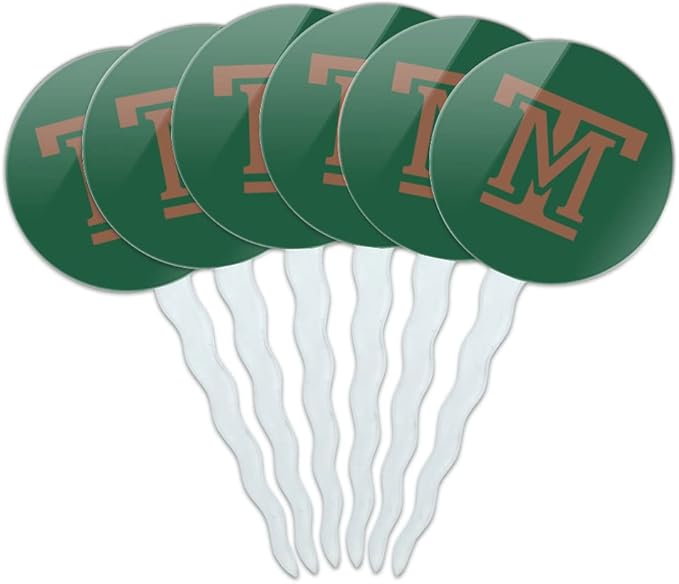 GRAPHICS & MORE Montana Tech of The University of Montana Primary Logo Cupcake Picks Toppers Decoration Set of 6