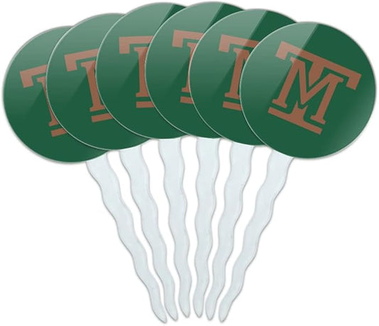 GRAPHICS & MORE Montana Tech of The University of Montana Primary Logo Cupcake Picks Toppers Decoration Set of 6