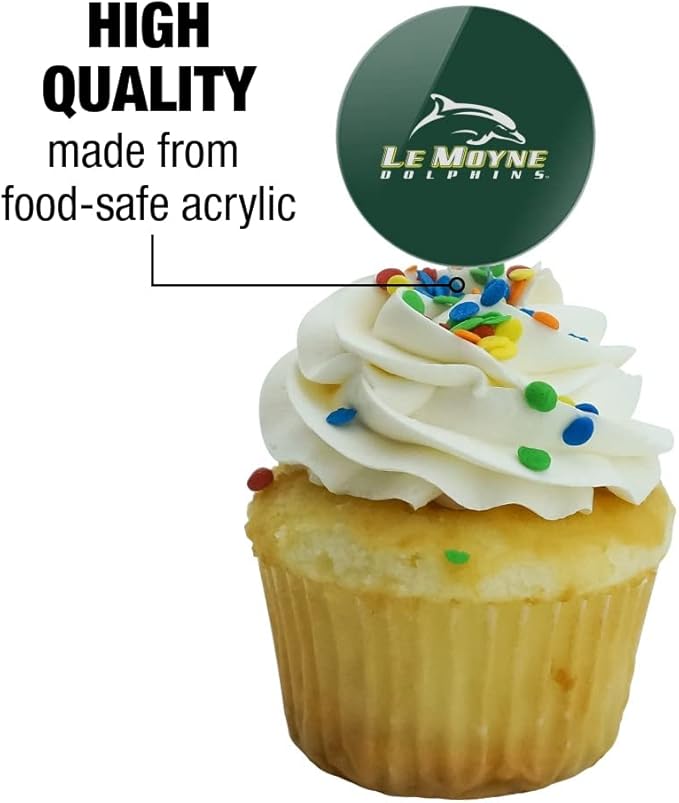 Le Moyne College Primary Logo Cupcake Picks Toppers Decoration Set of 6