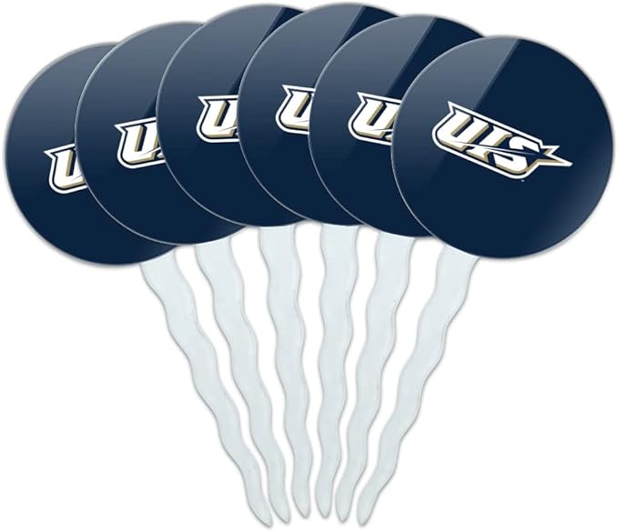 University of Illinois Springfield Primary Logo Cupcake Picks Toppers Decoration Set of 6