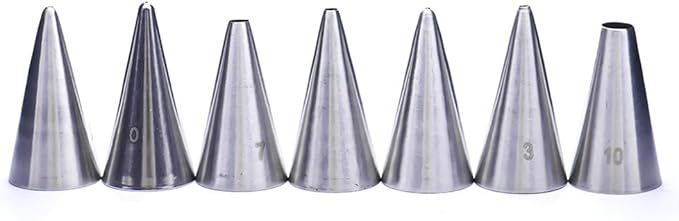 FantasyDay Cake Decorating Set, 7 Pieces Stainless Steel Icing Piping Nozzles Tips Kit - Christmas Holiday Birthday Anniversary Wedding Cupcakes Cakes Cookies Dessert Candy Pastry DIY Making Tools #6