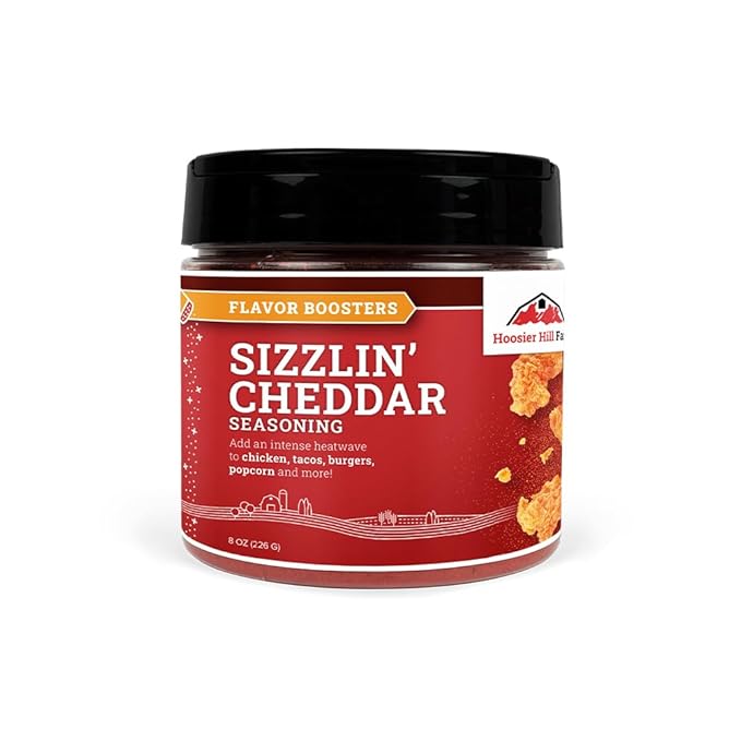 Hoosier Hill Farm Sizzlin' Cheddar Seasoning, Flavor Boosters, 8oz (Pack of 1)