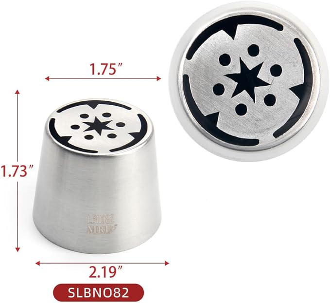 Extra Large Russian Piping Tips for Marshmallows Stainless Steel Flower Frosting Nozzles many styles Cake Decorating Baking tool for Buttercream, Cupcakes Cookies(SL82)
