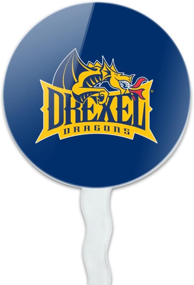 Drexel University Primary Logo Cupcake Picks Toppers Decoration Set of 6