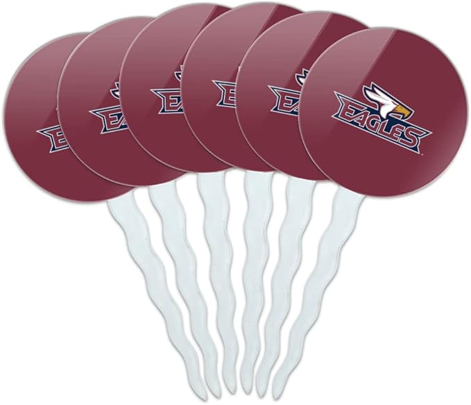 Texas A&M University - Texarkana Primary Logo Cupcake Picks Toppers Decoration Set of 6