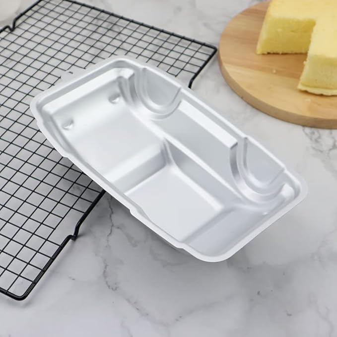 Car Cake Pan, Aluminum Mould for 3D Car Shape Baking Pan DIY Birthday Tin Cake Mould