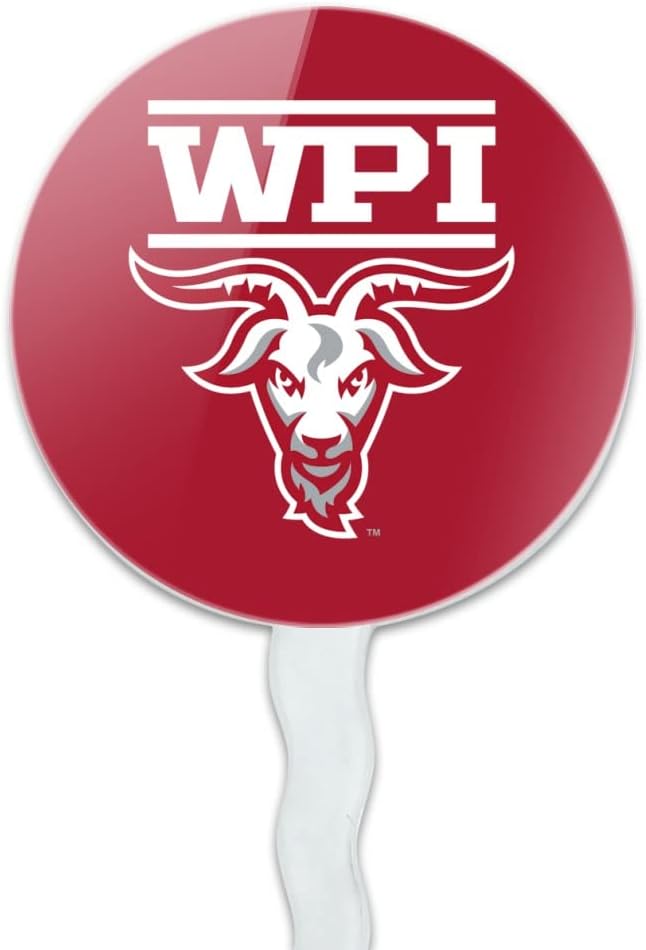Worcester Poly Primary Logo Cupcake Picks Toppers Decoration Set of 6