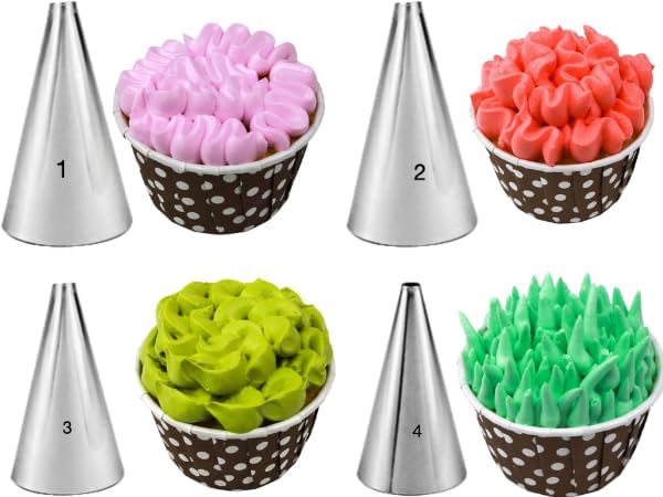 Icing Piping Tips Set,Stainless Steel Frosting Piping Kit,Pastry Cake Decorating Tips Baking Tools For Cookies Cupcake Decorating Kit (49)