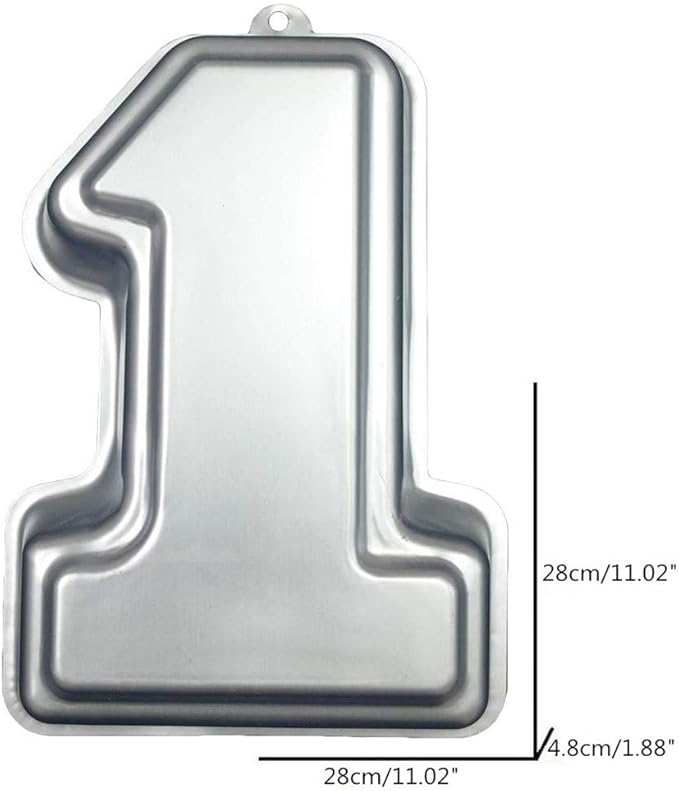 Ulalaza First Birthday Cake Pan Kids 3D Number One Cake Mold DIY Decorating Tool
