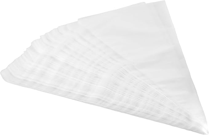 JAPCHET 400 PCS 21 Inch Large Piping Bags, Disposable Clear Plastic Pastry Bags, Thickened Cake Decorating Bag for Dessert, Pastry, Cupcake, Cookies