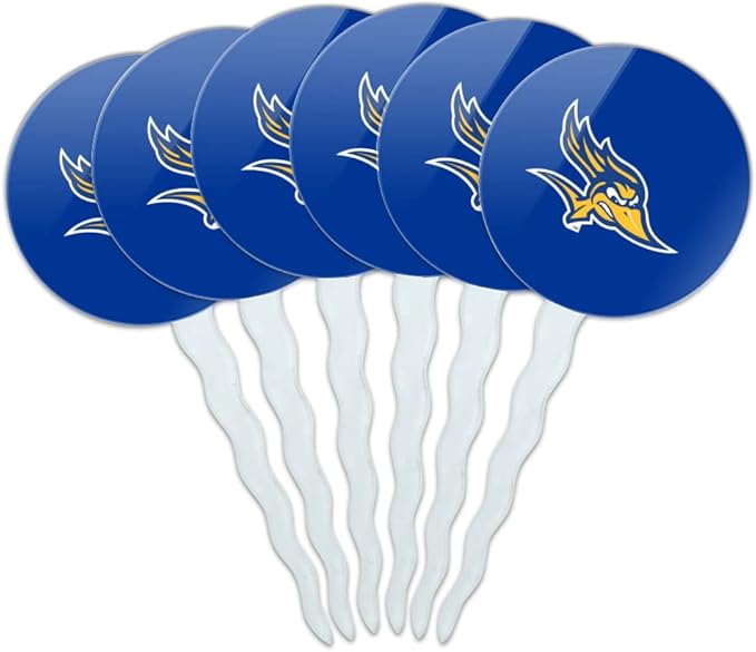 GRAPHICS & MORE California State University Bakersfield Primary Logo Cupcake Picks Toppers Decoration Set of 6