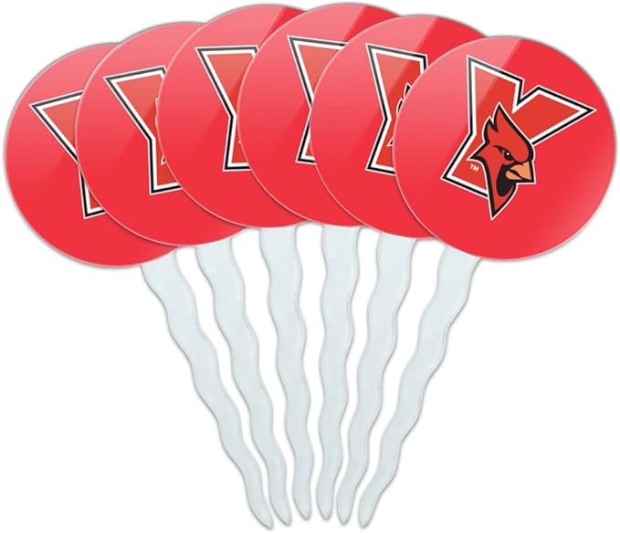 York College Primary Logo Cupcake Picks Toppers Decoration Set of 6