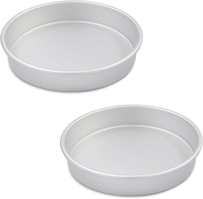 9×2 round Cake Pans Set of 2,Aluminum cake tin baking pan for birthday cake party (9×2 round Cake Pan, Set of 2)