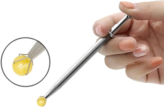 Sprinkle Pen, Pearl Grabber, Sugar Bead Pick-up Tool, Dragee Holder with 4-Prong, Edible Candy Catcher with 4 Claw for Cake, Cupcake, Ice Cream Baking Decoration, HIFUNBK