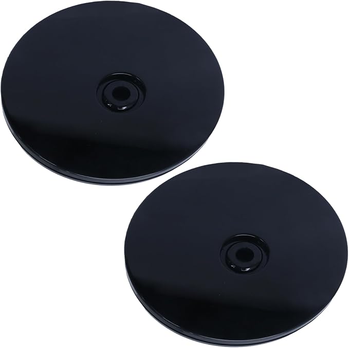 2PCS 2Inch Acrylic Lazy Susan Turntable Platter, Black Turntable Organizer Round Rotating Plate Revolving Display Base for Spice Rack Table Cake Cookie Decorating
