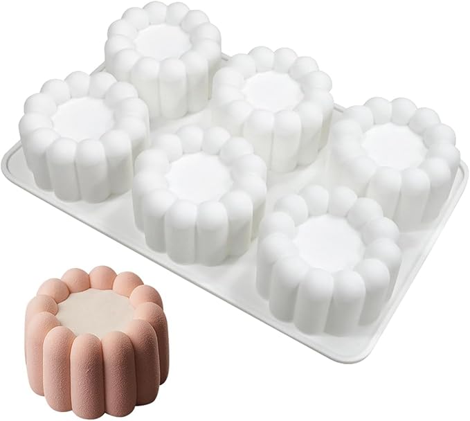 mostsom Silicone Flower Mousse Cake Mold Ice Cream Chocolate Mold Soap 3D Cupcake Bakeware Baking Dish Cake Pan Muffin Mould (A_ Flower)