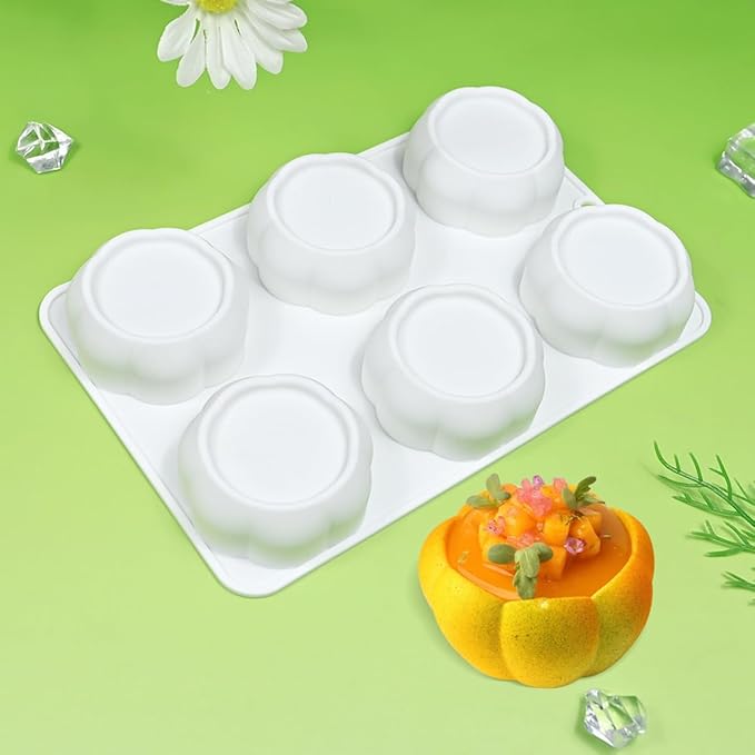 mostsom Silicone Mousse Cake Molds Cylinder Flower Border Pudding Cake Bakeware Baking Tools 3D Bread Pastry Mould DIY Birthday Wedding (H_ Flower)