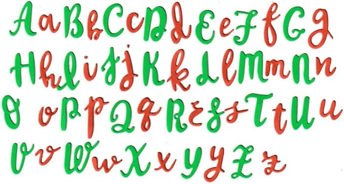 26 Uppercase Letters Cutting Dies, 26 Lowercase Alphabet Die Cuts Metal Embossing Stencils Template Mould for Card Scrapbooking and DIY Craft Album Paper Card Decor