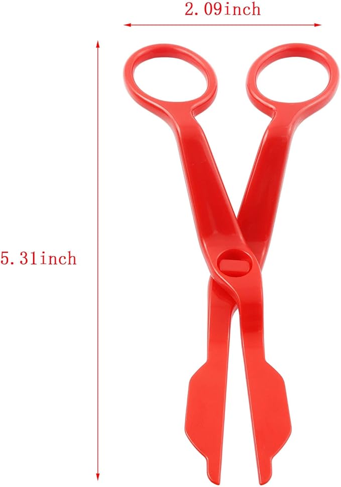 ZYAMY 3pcs ABS Plastic Cake Scissors Flower Fondant Decorating Cake Tool Flowers Lifter Cake Edge Scissors Clip Cream Transfer Confectionery Tool (Purple, Red, Blue)