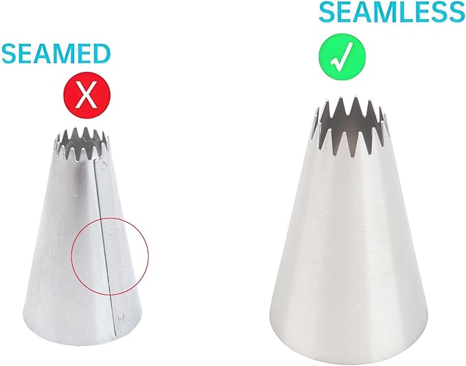 8Pcs Flower Piping Tips Set Stainless Steel Baking Tools Cookies, Cupcakes Rose & Wedding Cake Decorating Icing & Frosting Pastry Nozzles Yiont