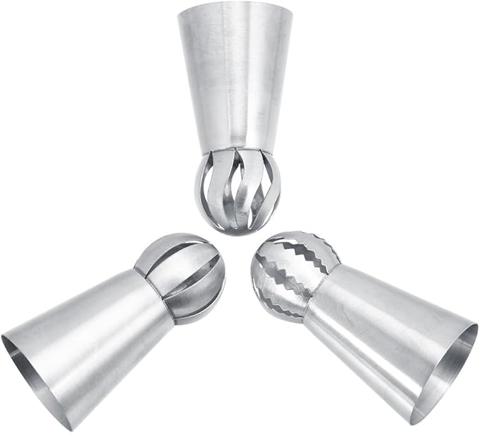 Cake Nozzle, 3Pcs/Set Russian Flower Icing Piping Nozzles Tips Cake Decoration Pastry Cupcake Baking Tools For Pastry Decorating Tips Cupcake Buttercream Decorator