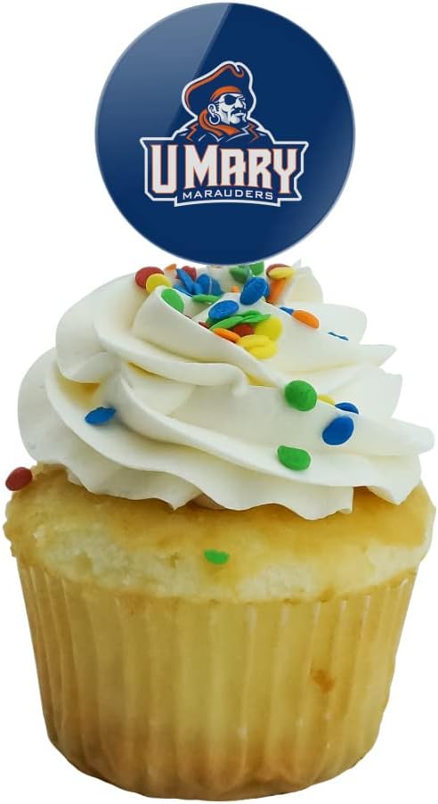 University of Mary Primary Logo Cupcake Picks Toppers Decoration Set of 6