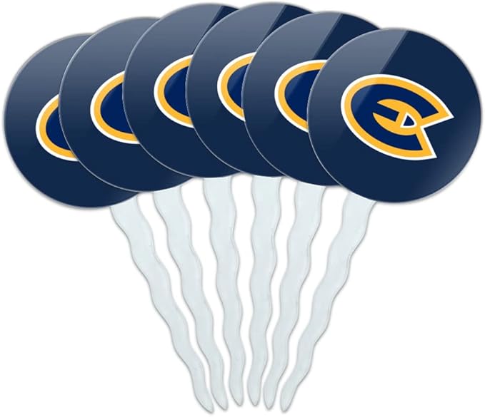 University of Wisconsin-Eau Claire Primary Logo Cupcake Picks Toppers Decoration Set of 6