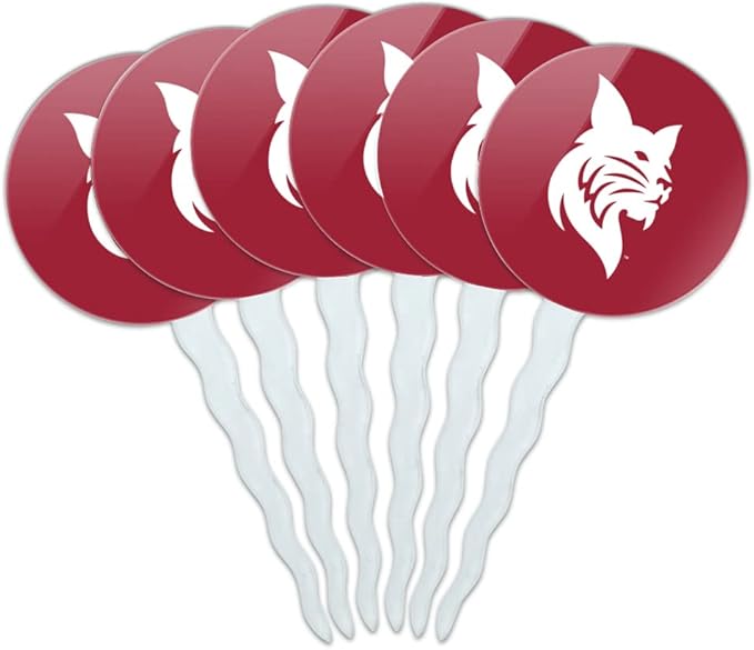 Bates College Primary Logo Cupcake Picks Toppers Decoration Set of 6