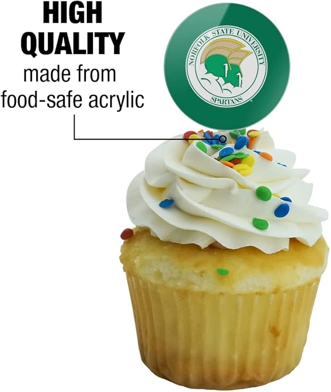Norfolk State University Primary Logo Cupcake Picks Toppers Decoration Set of 6