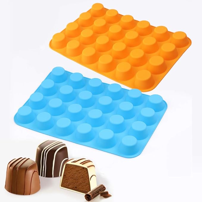 Silicone Muffin Pan, Cupcake Pan, 24 Cups, Food Grade Egg Muffin Baking Silicone Molds, Non-stick, 3 Pcs