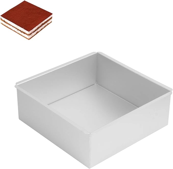 Square Cake Pan, Square Baking Pan Cake Pans Shapes Aluminum Cheesecake with Removable Bottom, 8.7inch Mold Pan Removable Bottom Molds Bakeware