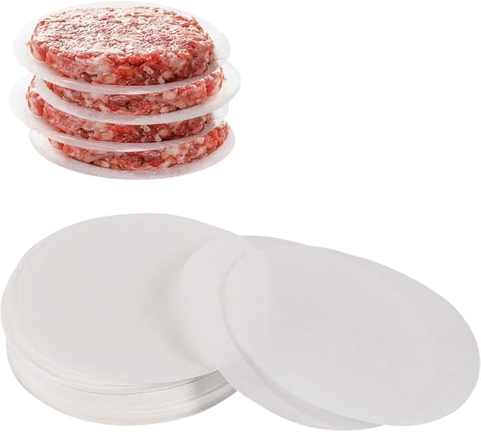 Hamburger Patty Paper Round 5.5 Inch, Set of 200, Non Stick Patty Paper Sheets for Burger Press, Patty Serperate and Cake Baking(4.5/6/7/8/9/10/12inch Available)
