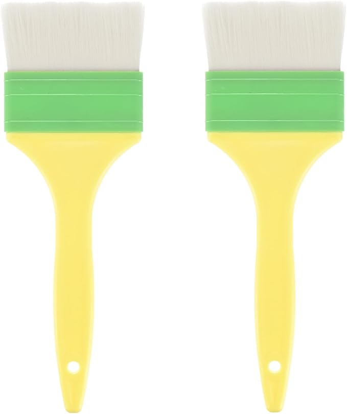 2-Pack Pastry Brush, Wool Basting Baking BBQ Oil Brush for Cooking/Barbecue/Kitchen [3"]