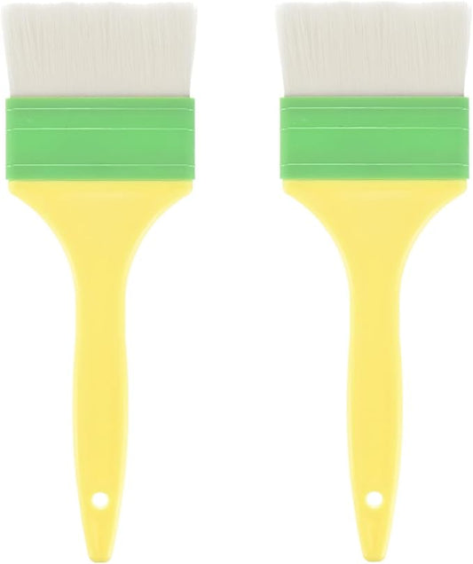 2-Pack Pastry Brush, Wool Basting Baking BBQ Oil Brush for Cooking/Barbecue/Kitchen [3"]