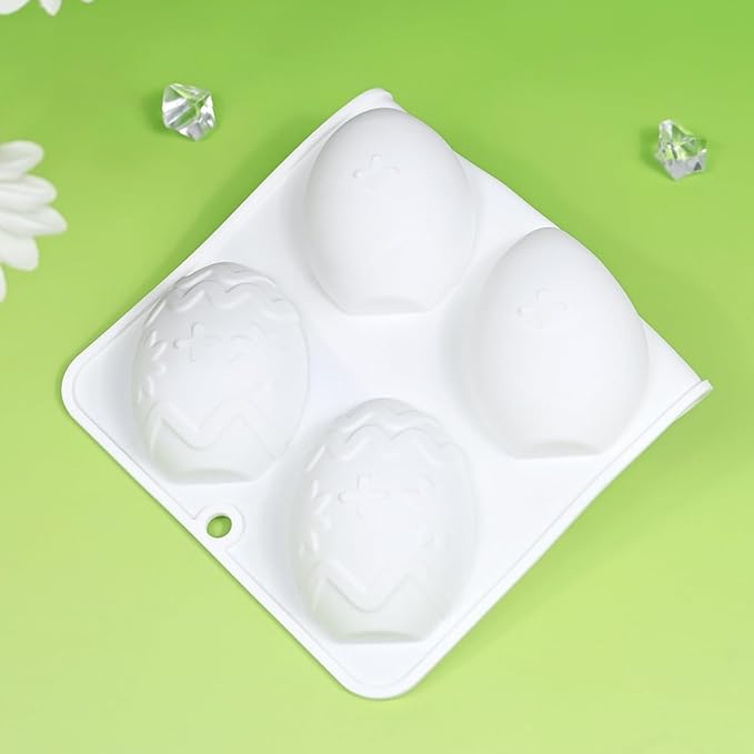 mostsom Silicone Easter Egg Mousse Cake Mold DIY Baking Moulds For Pastry Truffle Pudding Jelly Cheesecake Candy Form Candle Soap Mold (I_ Easter Egg)