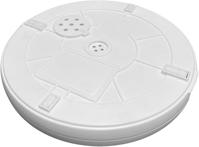 fotoconic White Electric Motorized Rotating Turntable Display Stand with LED, Type-C Cable, 10 Inch / 25cm Diameter, 20 Lbs Centric Loading for Shop Display