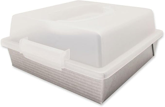 USA Pan 1130BWLD-ST Bakeware Nonstick Square Cake Pan with Lid, 9-Inch