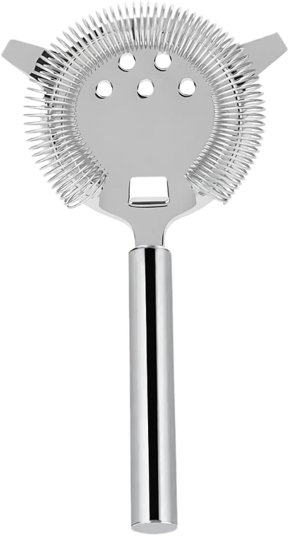 Cocktail Strainer - Stainless Steel Hawthorne Strainer With Handle - Bar Strainer With High Density Spring - Drink Strainer For Cocktails Great For Home Bar Or Professional Bartenders