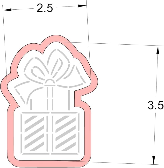 Cookie Cutter and Stencil Set Bundle Kit PYO Cookies Paint Your Own Diy Bakery Fondant Sugar Happy Birthday Wedding Baby Candle Kids Painting Coloring Pages Comb (Stacked Present)