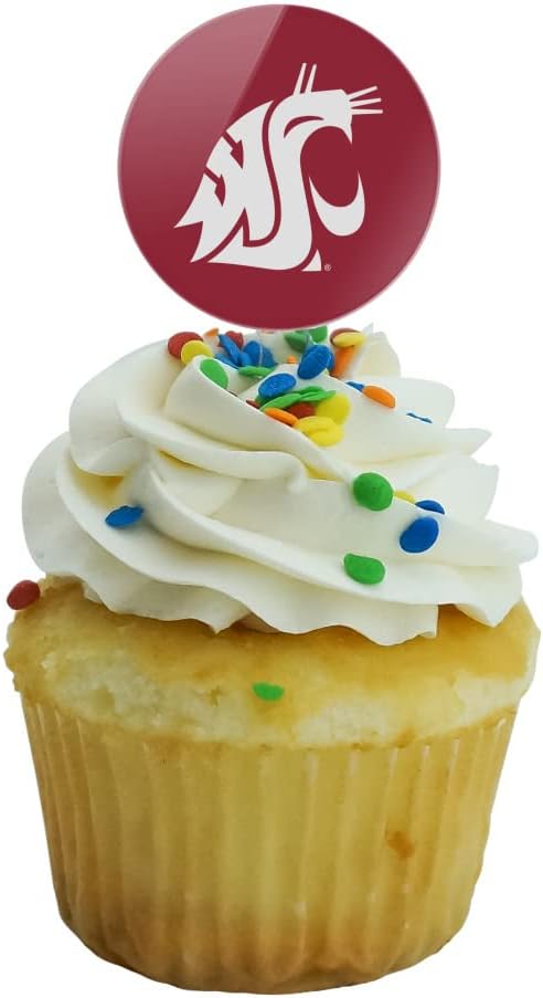 Washington St Primary Logo Cupcake Picks Toppers Decoration Set of 6